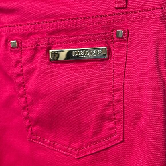 Roberto Cavalli Bright Pink Jeans Authentic Made in Italy Size 44 Straight Leg - Picture 9 of 12